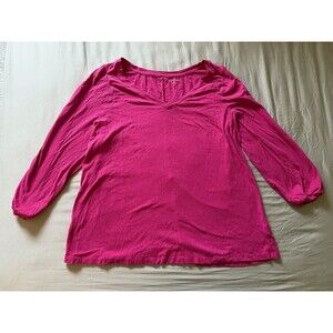 Lane Bryant Softest Touch Long-Sleeve Swing Tee 14/16 Fuchsia